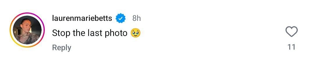 Betts' comment on IG